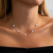 Lumivelle Five Bloom Necklace Duo — Gold & Silver