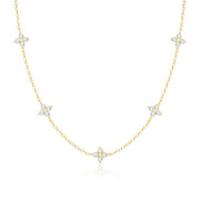 Lumivelle Five Bloom Necklace Duo — Gold & Silver