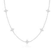 Lumivelle Five Bloom Necklace Duo — Gold & Silver